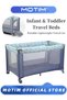 Infant and Toddler Travel Beds Portable Baby Crib Foldable Lightweight Travel Cot Travel Crib Nursery Center for Infant with Comfortable Mattress and Carry Bag (125 * 65 * 75CM)