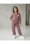 Girl's Winter 3-Strand Knitted, Zippered Cardigan, 5-6-7-8-9-10-11-12-13 Years Old, Top and Bottom Tracksuit Set