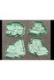 Construction Vehicles Figured 4-Piece Special Design Cookie and Dough Mold Set