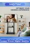 Mobile TV Stand with Wheels Height Adjustable Rolling TV Cart for 32-75 inch Screens Universal Stand with Shelf (Max VESA 600x400mm) - 2