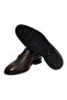 Brown Laceless Genuine Leather Men's Shoes - 3