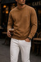 Men's Caramel Basic Crew Neck Relaxed Sweatshirt - 3
