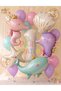 Mermaid Concept Balloon Set 1 Year Old - 17 Pieces Extra Large Size Retro Balloon Seahorse and Whale Foil Balloon Set Birthday Party Decoration Set