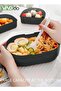 Double Layer Lunch Box Detachable Large Capacity Microwaveable Lunch Box With Cutlery And Lunch Bag - 6