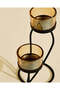 Black Metal Decorative Candle Stand 12x9x7cm - 5