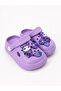 Girl's Lilac Figured Closed-Toe Slippers - 2