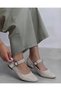Women's Stoned Buckle Mary Jane Ballerina Shoes Stylish Daily Wear