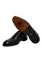 Black Color Lace-Up Genuine Leather Men's Shoes - 3