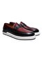 Burgundy Color Laceless Genuine Leather Men's Shoes - 2