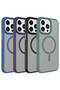 iPhone 15 Pro Max Case Magsafe Supported Camera Raised Matte Anti-Fingerprint Silicone Case - 5