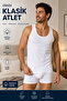 Men's Combed Cotton Classic Undershirt 0101 (Tutku Authorized Seller) – 100% Cotton Fabric White - 6 Pieces - 5