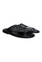 Black Color Genuine Leather Men's Slippers