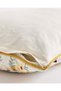 Beige Floral Embroidered Cushion - 5