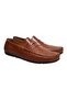Tan Color Laceless Genuine Leather Men's Shoes