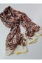 Luxury Voile Silk Shawl Foulard Palace Pattern 70 X 180 cm - 4