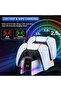 شاحن من يسماكس بتقنية USB، قاعدة شحن لذراع تحكم بلاي ستيشن 5 مع 9 أضواء RGB، متوافق مع PC - 3