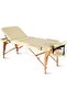 3 Section Portable Massage Table, Height Adjustable Professional 185 x71 cm Massage Bed Portable Face Spa Bed 3-Piece with Free Wheeled Carry Case, Weight 17.8kg(Table only) - 2
