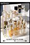 2-Tier Bathroom Organizer Countertop Basket with Sliding Tray Cosmetic Display Cases Kitchen Counter Organizers Spice Rack