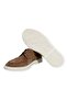 Tobacco Color Laceless Khaki Leather Men's Shoes - 3