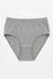 Women's Panties 5-Pack Gray Large Size High Waist 100% Cotton Ribbed Comfortable Cut - with Sleep Band Gift - 4