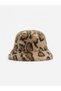 Women's Winter Leopard Patterned Plush Beanie Hat - 3