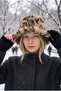 Women's Winter Leopard Patterned Plush Beanie Hat