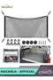 Car SUV Trunk Cargo Net Storage Organizer 110*40cm with 2 Pcs Car Back Seat Hanger, Vehicle Leather Headrest Hook Storage for Purse Groceries Bag and More - 2