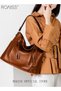 Large Crossbody Bags Ladies Shoulder Handbags Purse Set for Women Hobo Totes PU Leather Purses and Handbags Shoulder Bag Vegan Leather Tote Austabdjle Waterproof Daypack - 2