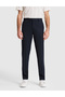 Navy Blue Slim Tailored Fit Fabric Trousers 50331714-Vr033 - 2