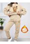 Unisex Women's and Men's Teddy Bear Printed Oversize 3 Thread Crew Neck Sweatshirt and Jogger Sweatpants