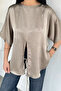 Gülseli Women's Lace-Up Satin Blouse - 3
