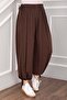 Adjustable Waist and Leg Shalwar Trousers in Tan - 2