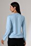 Women's Modal Side Buckle Draped Long Sleeve Blouse - 8