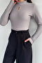 Women's Front Window Detailed Self-Patterned Blouse - 2