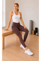Women's High Waist Gathering Leggings with Side Pockets Sports Leggings Fitness Yoga Casual Stretch Leggings - 6