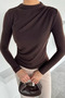 Women's Shoulder and Side Gathered Blouse - 2