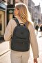 Multi-Compartment Fabric Unisex Backpack
