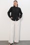 Women's Design Lace-Up Shirt 1562 - Black - 2