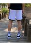 Men's White Shorts with Pockets, Lace-Up, Relaxed Fit, Summer Casual Sports Beach Shorts with Contrast Piping - 5