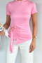 Women's Buckle Side Tie Blouse - 2
