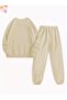 Unisex Women's and Men's Teddy Bear Printed Oversize 3 Thread Crew Neck Sweatshirt and Jogger Sweatpants - 2