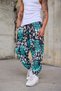 Men's Patterned Shalwar Trousers with Elastic Waist and Cuffs - 3