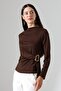Women's Modal Side Buckle Draped Long Sleeve Blouse - 4