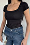 Women's Square Neck Lycra Basic Body Blouse