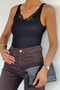 Women's Thick Strap Lace Detailed Lycra Blouse - 3