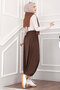 Adjustable Waist and Leg Shalwar Trousers in Tan - 5