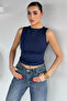 Women's Lycra Blouse with Side Gathered Detail
