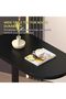 Taimi End Table, Wood and Metal, C-Shaped, Space-Saving, Multifunctional, Easy-Clean, Multifunctional, B - 6