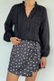 Women's High Neck Ruffled Volan Blouse - 2