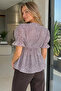 Women's V-Neck Polka Dot Blouse - 3